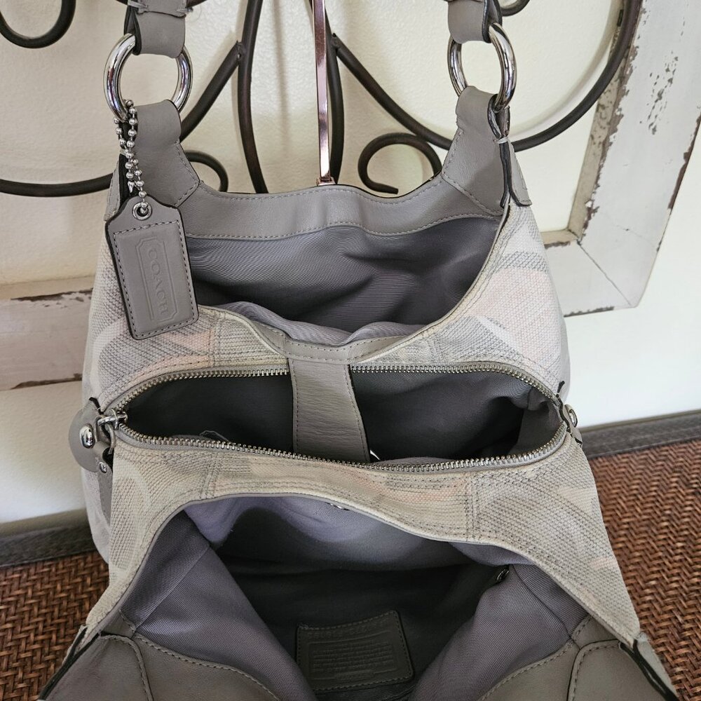 Coach F19193 Soho Optic Lynn Multicolor Faded Canvas Shoulder Bag Hobo - Picture 5 of 12